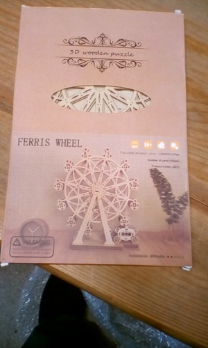 Ferris wheel wooden puzzle - ferris, 3d