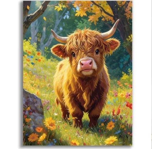 Highland cow diamond art - highland,