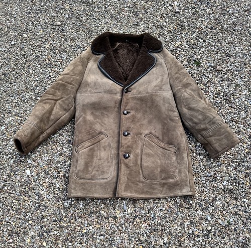 Vintage sheepskin coat size - sheepskin,