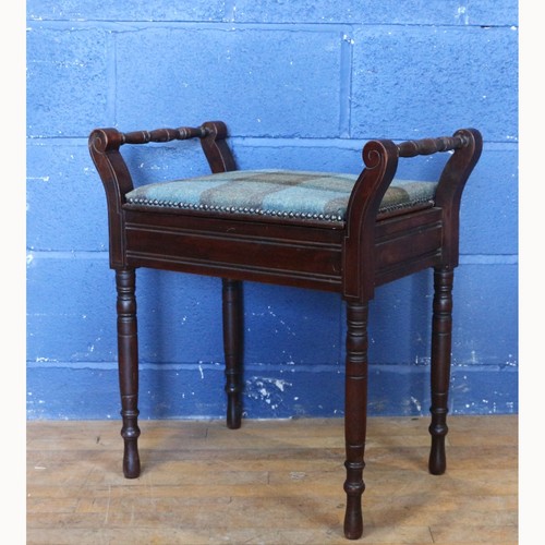 Victorian carved walnut piano - victorian,