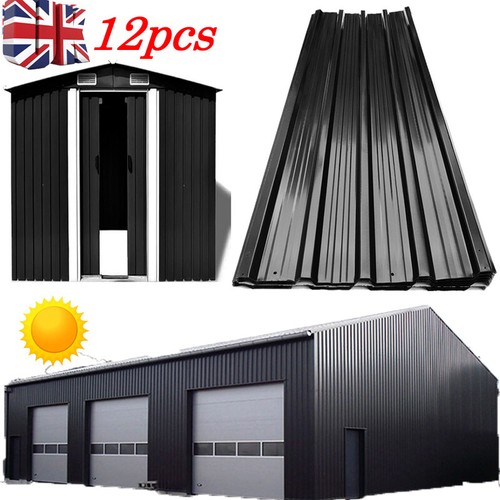 12x black metal - metal, roof