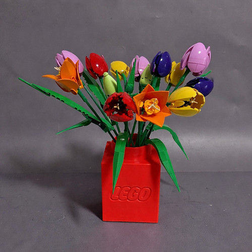 Lego inspired square vase - lego,