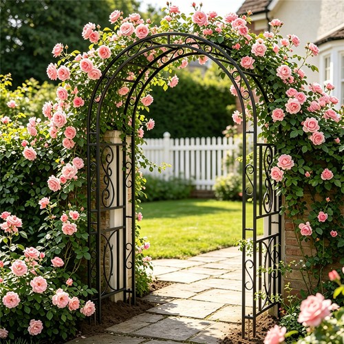 Metal garden arch - arch, trellis