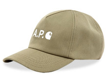 CARHARTT WIP x A.P.C. WIP CAMERON LOGO CAP Khaki Sz.56/S