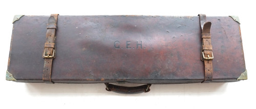 Vintage leather gun case - vintage, 28"