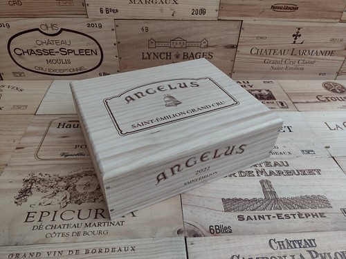 Wooden wine box crate with - wooden,