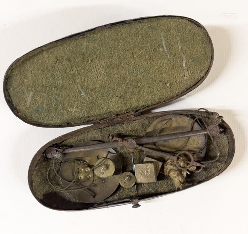 Antique pocket cased balance - pocket,
