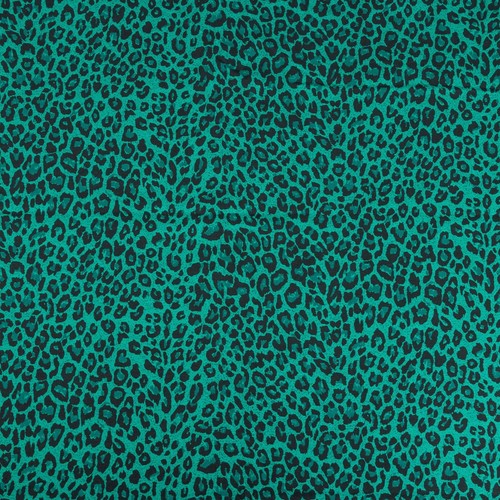 Green leopard print stretch - leopard,