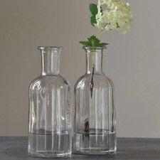 Clear Ripple Glass Bottle