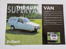 RELIANT ROBIN SUPER VAN SALES