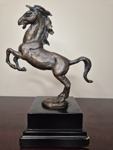 Signed kim bronze rearing - signed,