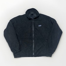 Black Patagonia Fleece Jacket Lined Full Zip Size Large Men's Vintage