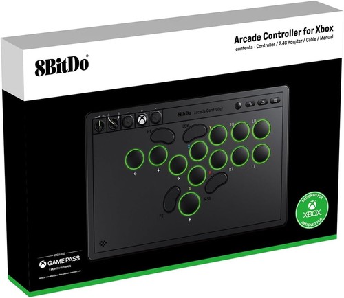 8bitdo all button - all-button, black