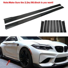 86.6" For Universal Car Side Skirt Extension Rocker Panel Body Kit Lip Splitters
