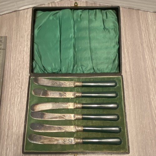 Antique silver plate 6pc - antique,