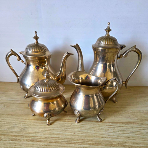 Silver plate tea coffee - plate, set