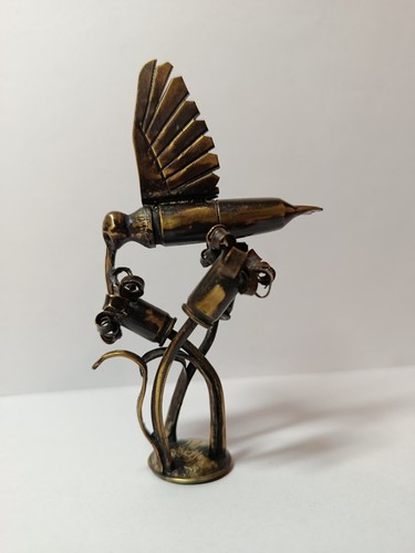 Handmade bronze table lighter - bronze,