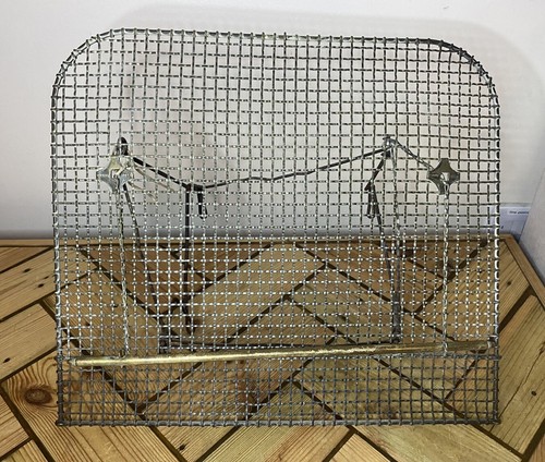 Vintage brass mesh fire guard - vintage,