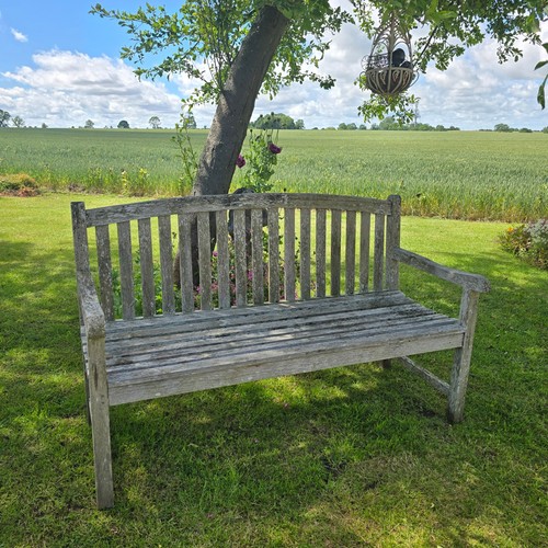 Antique teak garden bench - teak,