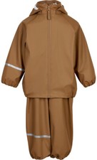 Celavi Kinder Regenset Basic Rainwear Set -Recycle Pu Rubber Brown