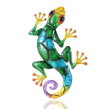 Colorful Stained Glass Gecko