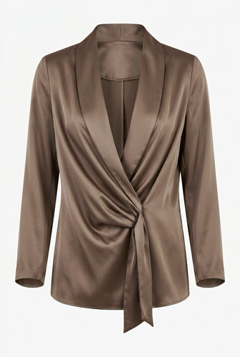 Grey satin wrap - f&f,
