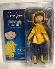 NECA Coraline Articulated Doll Anime Figure Raincoat Striped Sweater Toy Gift