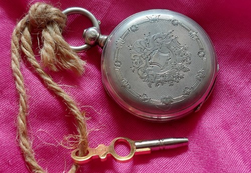 Antique silver key - antique,