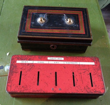 2 Vintage Tins. Thrift Box And