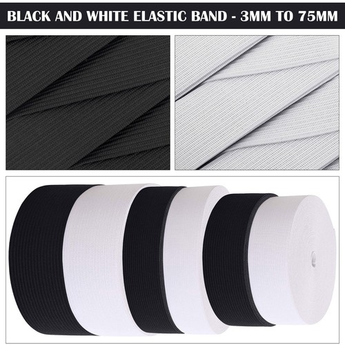 Flat elastic cord - elastic, 3mm-75mm