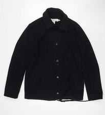 H&M Mens Black Overcoat Coat