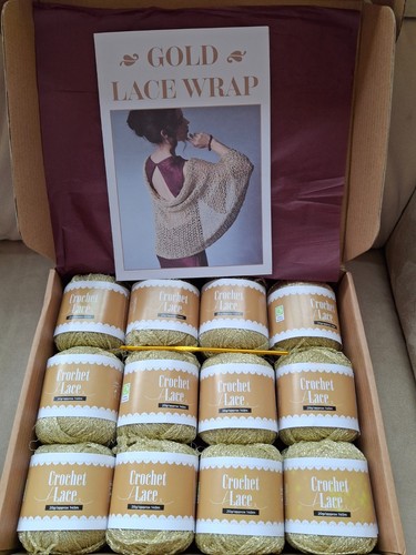 Crochet kit gold - crochet, lace