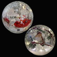 Light Up Crackle Glass Ball