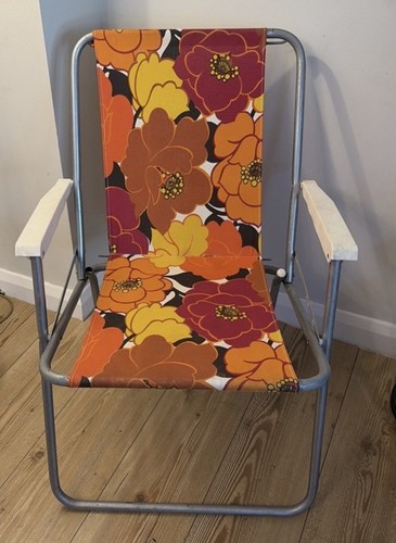 Vintage 60s 70s floral folding - floral,