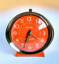 Westclox Baby Ben Alarm Clock Orange Rare Vintage 1960's Scotland Mechanical 