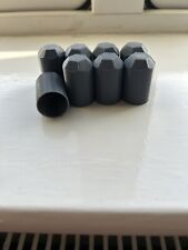 8 x Radiator Valve Caps - Great Quality - Nice Fit  - Grey - Hexagon