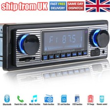 Retro 1 DIN Car Bluetooth Compatible Radio MP3 Player Stereo USB/AUX/SD/ISO/FM
