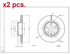 X2 PCS FRONT BRAKE DISC ROTOS