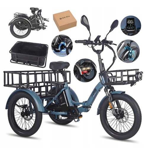 Folding electric tricycle for - tricycle,