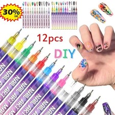 12Pc Nail Art Pen Marker Set