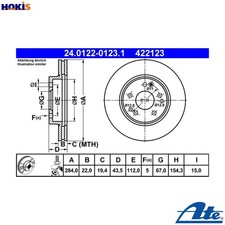 2x BRAKE DISC 24.0122-0123.1