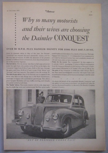 1953 daimler conquest - daimler,