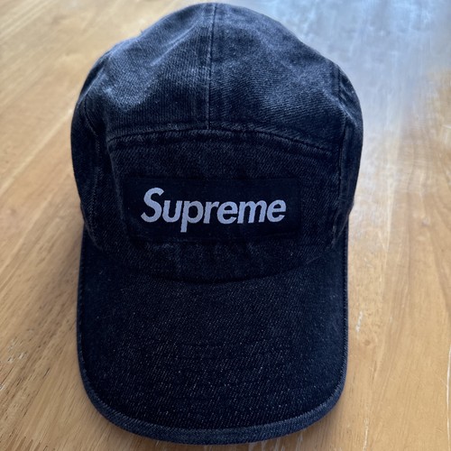 Supreme black grey denim cap - black/grey,