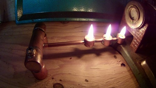 Copper burner stirling mamod