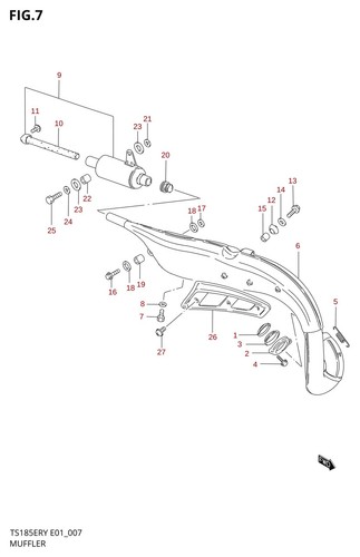 Suzuki genuine exhaust - exhaust, pipe