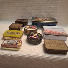 Collection X9 Vintage Advertising Tins Tea/Sweets/Chocs/Biscuits Etc Job Lot