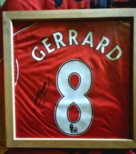 Signed Steven Gerrard 2014/15 Liverpool Home shirt 