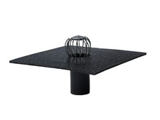 Flat Roof Drain Finished Garage + Leaf Catcher, Bitumen Flange, Roof Gully, 60mm