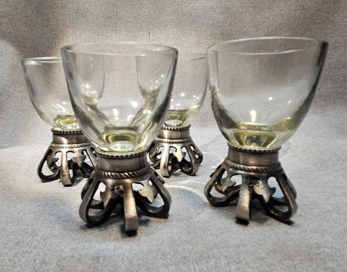 Four vintage pewter and - four,