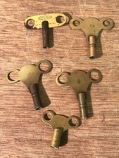 5 x Vintage Brass Clock